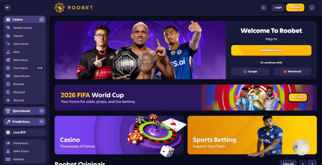 Roobet main page
